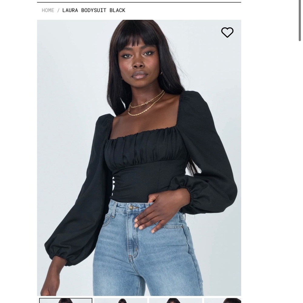 Princess Polly Laura Bodysuit - Black